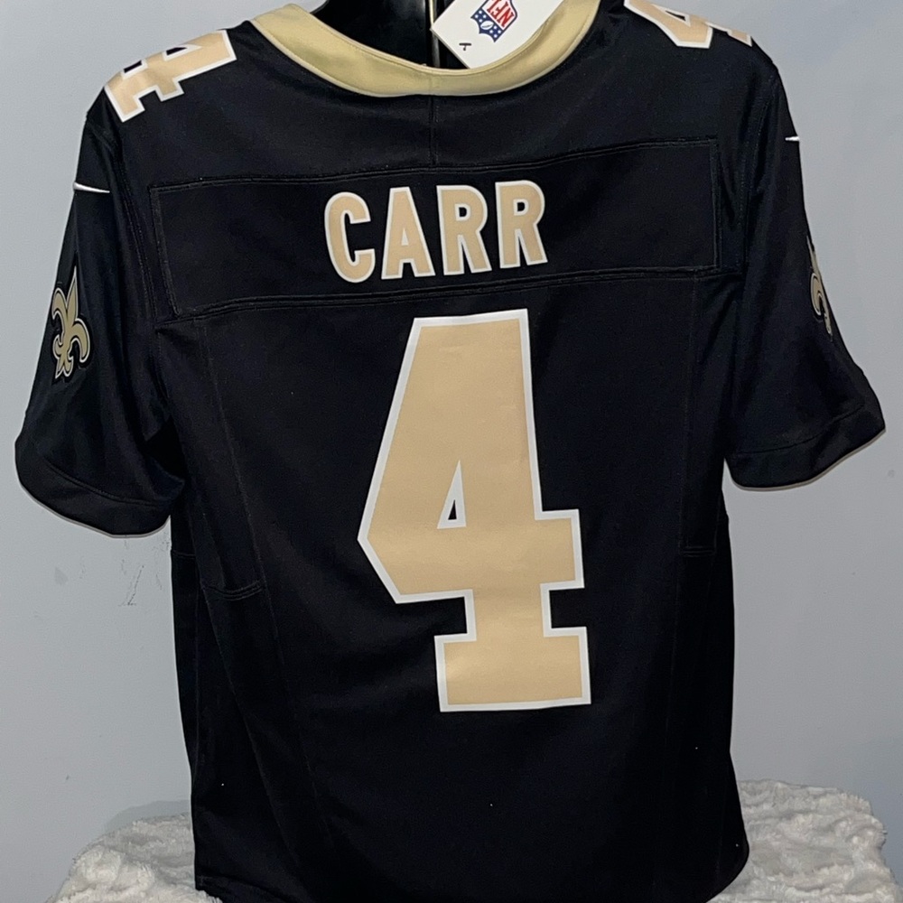 Derek Carr New Orleans Saints NFL Nike Vapor Black Jersey Mens Medium NWT